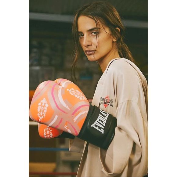 New Free People Movement X EVERLAST Satin Robe sz L - Picture 3 of 7